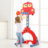 Интерактивен Баскетболен Кош 6 В 1, Червен Цвят Feelkids