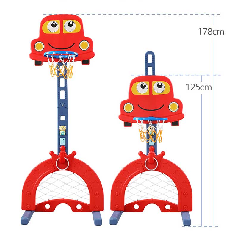 Интерактивен Баскетболен Кош 6 В 1, Червен Цвят Feelkids