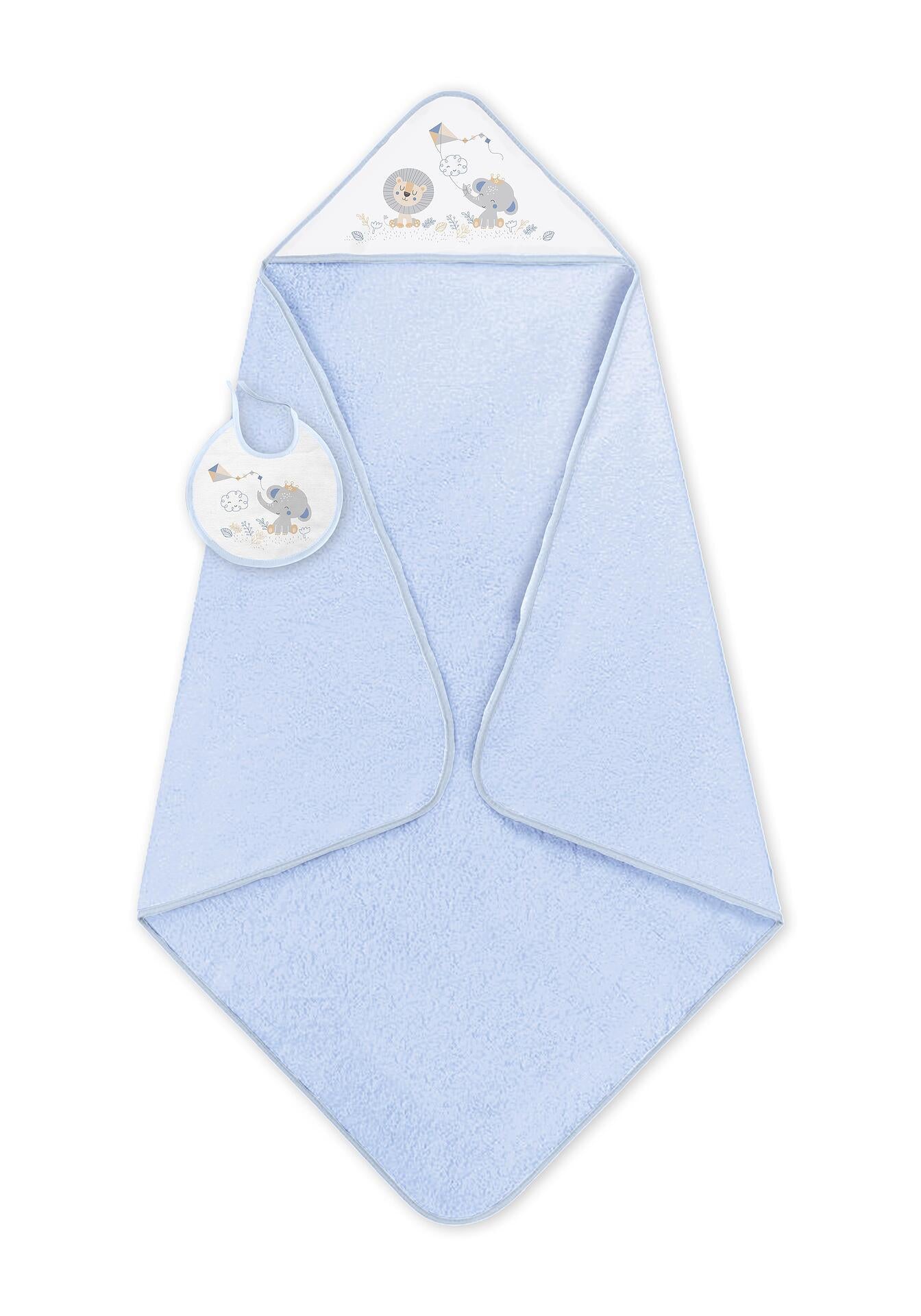 Комплект Бебешка Хавлия С Лигавник 100x100 См. Cachirulo Blue Interbaby