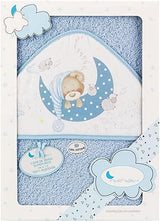 Baba törölköző 100x100 cm. Bear Sleeping Blue 01225 01 Interbaby