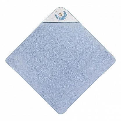 Baba törölköző 100x100 cm. Bear Sleeping Blue 01225 01 Interbaby