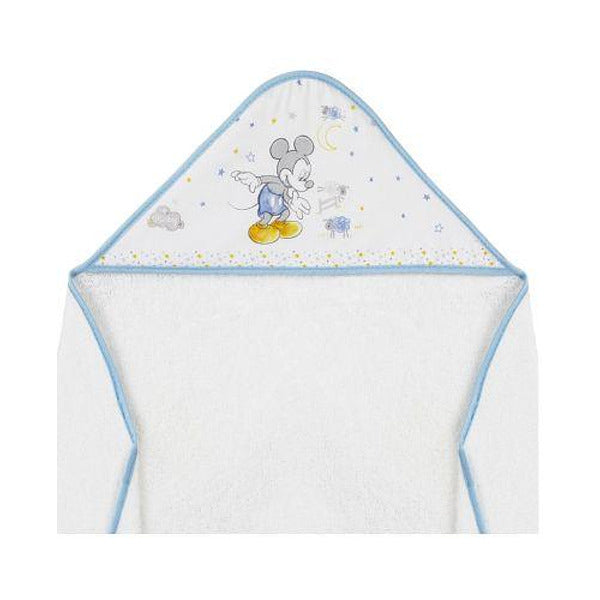 Бебешка Хавлия С Качулка 100x100 См. Mickey White Blue Interbaby