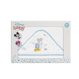 Бебешка Хавлия С Качулка 100x100 См. Mickey White Blue Interbaby