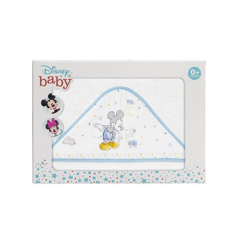 Бебешка Хавлия С Качулка 100x100 См. Mickey White Blue Interbaby
