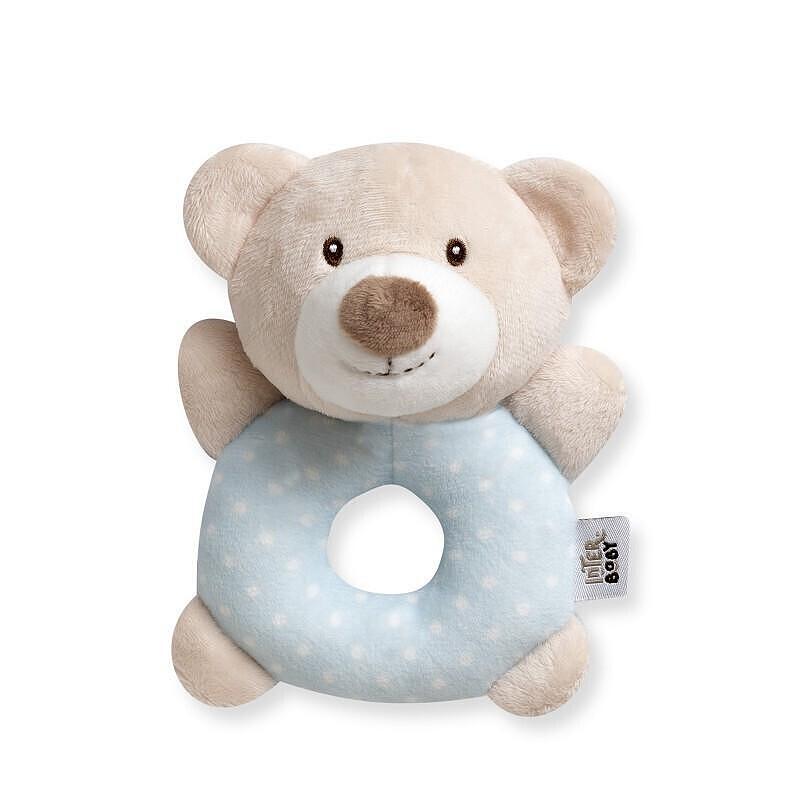Бебешка Плюшена Дрънкалка Мече Osito Blue Interbaby