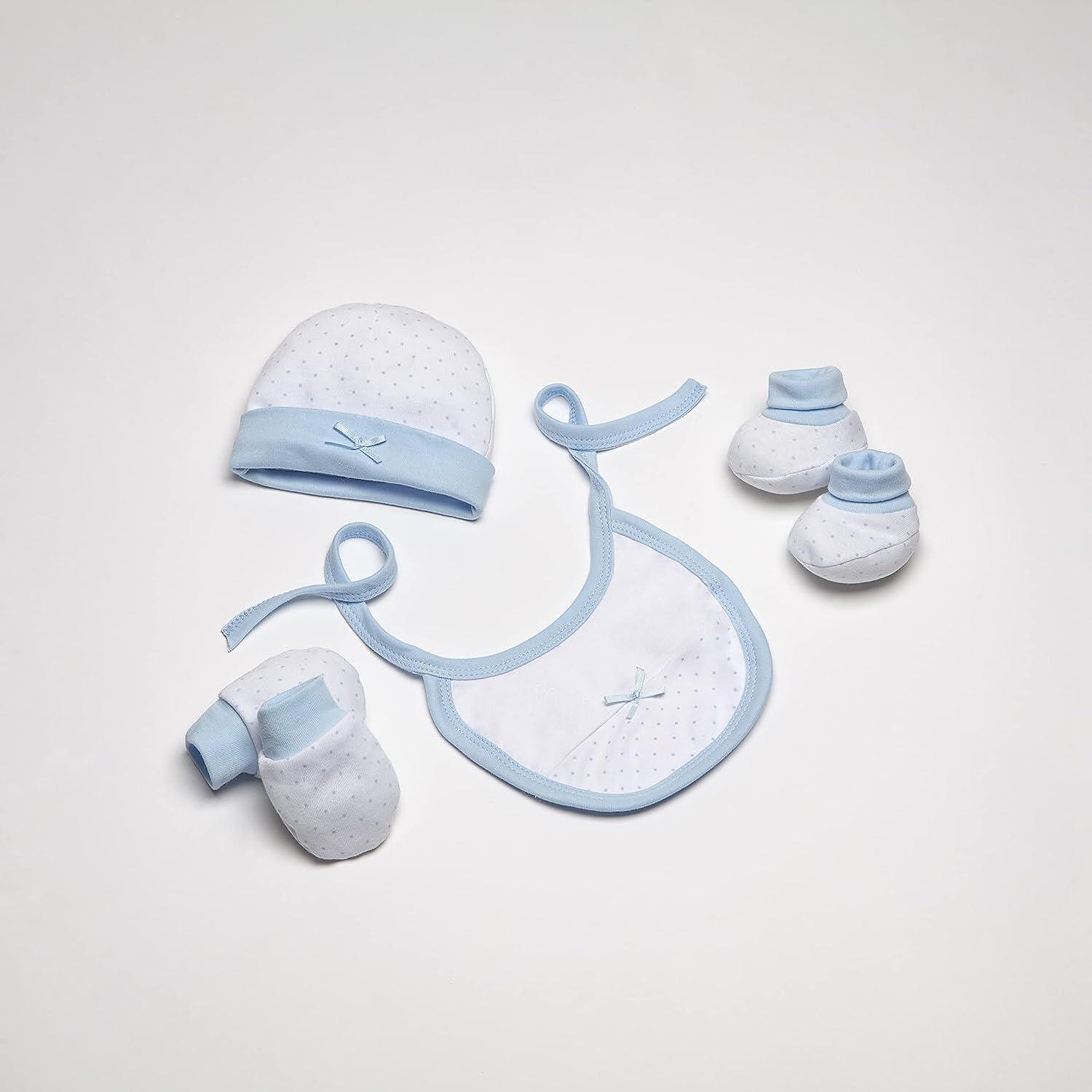 Newborn 4 részes babakészlet (0-6 hó) kék Interbaby