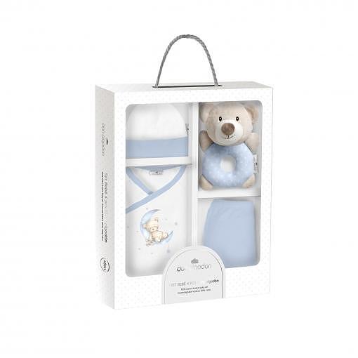 Бебешки Комплект За Изписване 4ч Newborn 0 6 М Oso Blue Interbaby