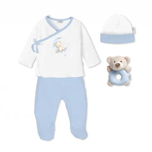 Бебешки Комплект За Изписване 4ч Newborn 0 6 М Oso Blue Interbaby