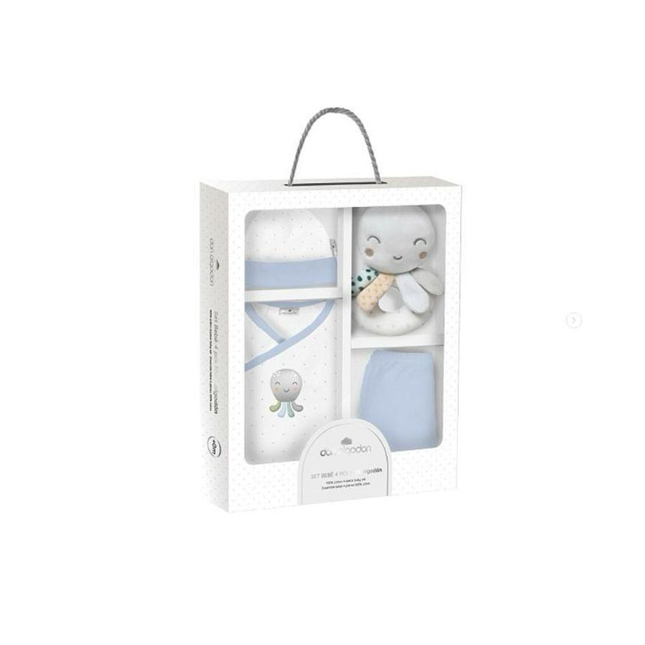 Бебешки Комплект За Изписване 4ч Newborn 0 6 М Pulpo Blue Interbaby