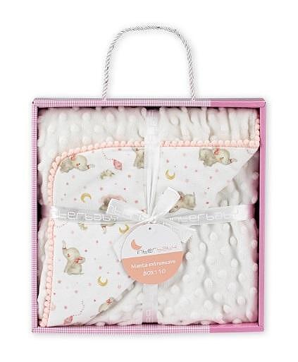 Бебешко Релефно Одеяло 80 110 См. Elefante Pink Interbaby