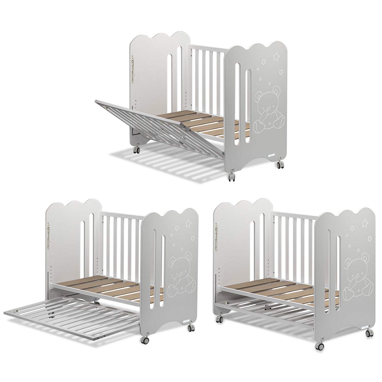 Бебешко Легло Curve 60 120 См. Бяло Interbaby