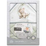 Комплект Бебешка Хавлия 100x100 См. + Козирка Oso Luna Estrellas White Green Interbaby