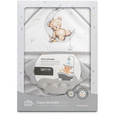 Комплект Бебешка Хавлия 100x100 См. + Козирка Oso Luna Estrellas White Grey Interbaby