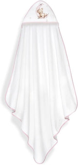 Комплект Бебешка Хавлия 100x100 См. + Козирка Oso Luna Estrellas White Pink Interbaby