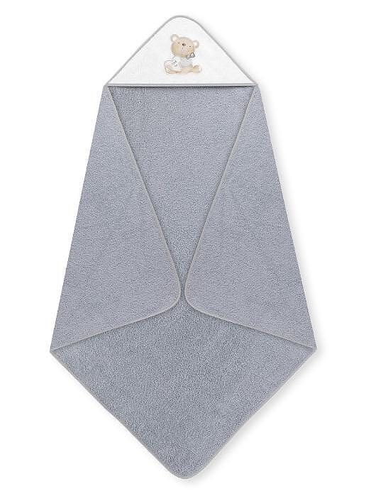 Комплект Бебешка Хавлия 100x100 См. С Гребен И Четка Love You Grey Interbaby
