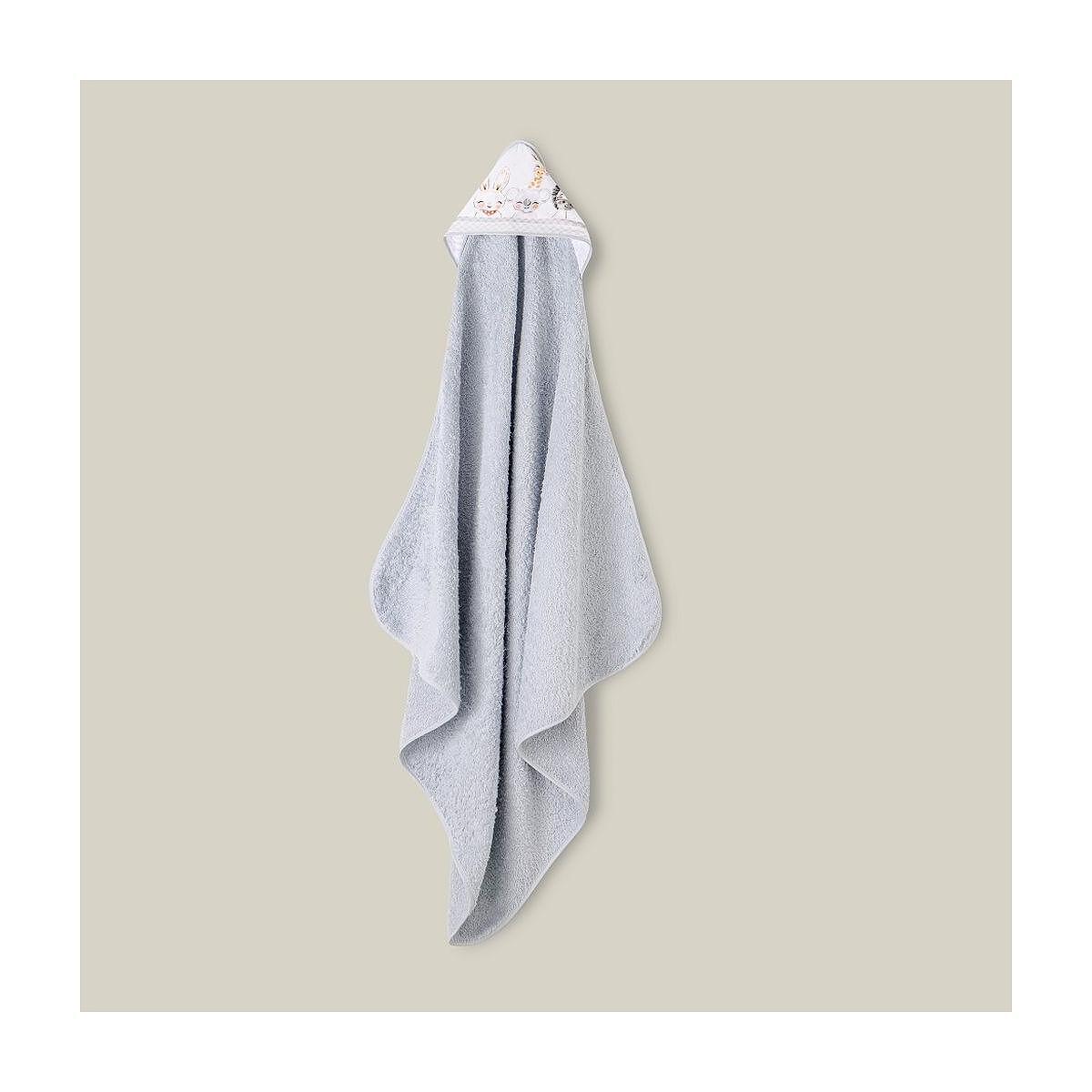 Комплект Бебешка Хавлия С Лигавник 100x100 См. Acuarela Grey Interbaby