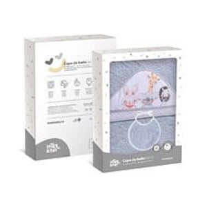 Комплект Бебешка Хавлия С Лигавник 100x100 См. Acuarela Grey Interbaby