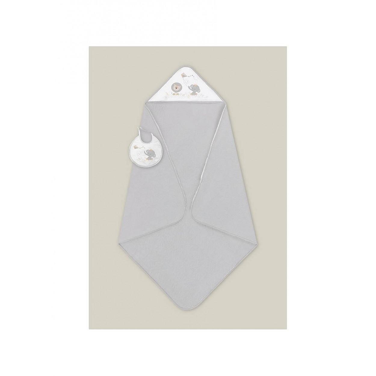 Комплект Бебешка Хавлия С Лигавник 100x100 См. Cachirulo Grey Interbaby