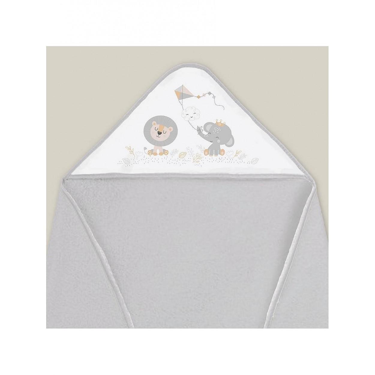 Комплект Бебешка Хавлия С Лигавник 100x100 См. Cachirulo Grey Interbaby