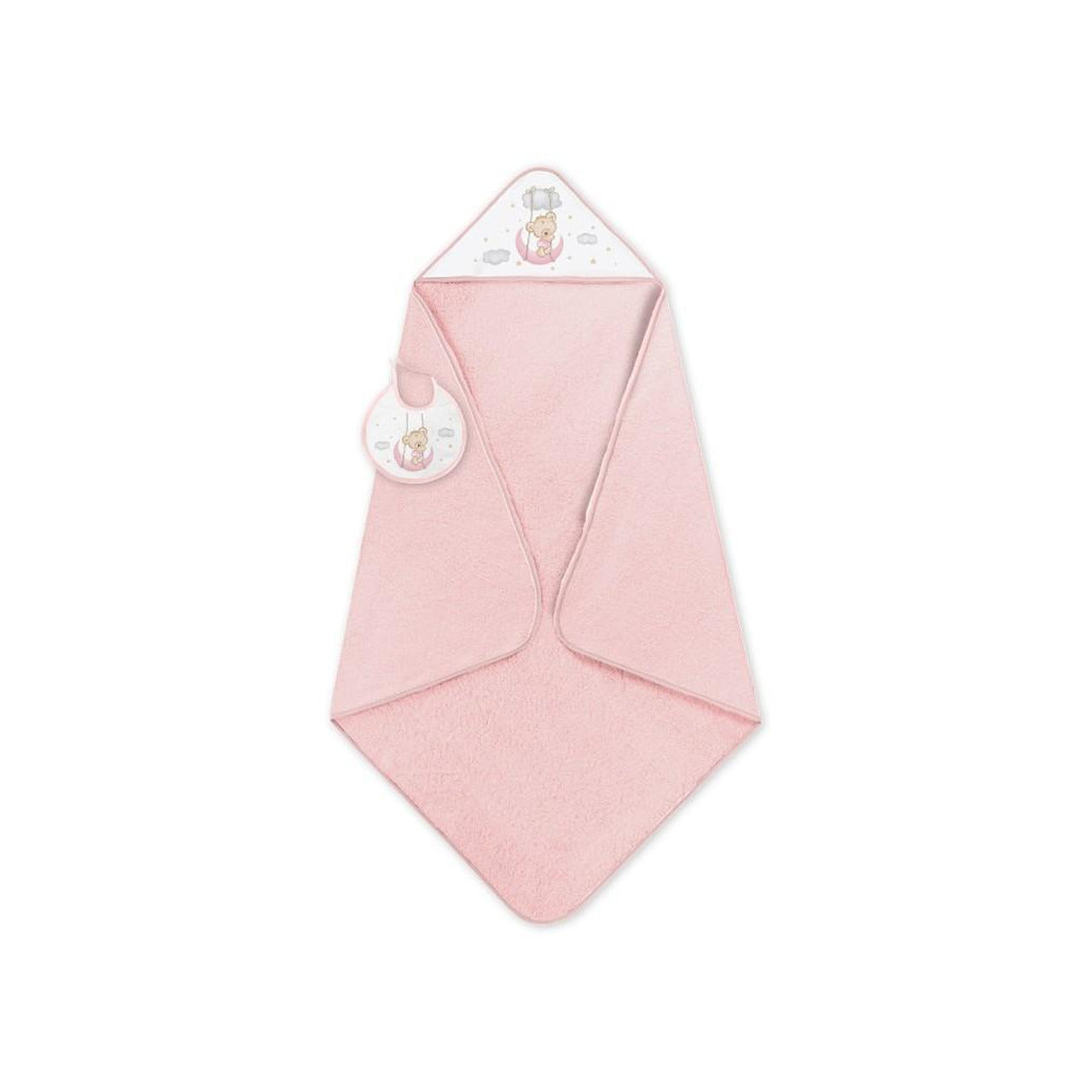 Комплект Бебешка Хавлия С Лигавник 100x100 См. Osito Luna Pink Interbaby