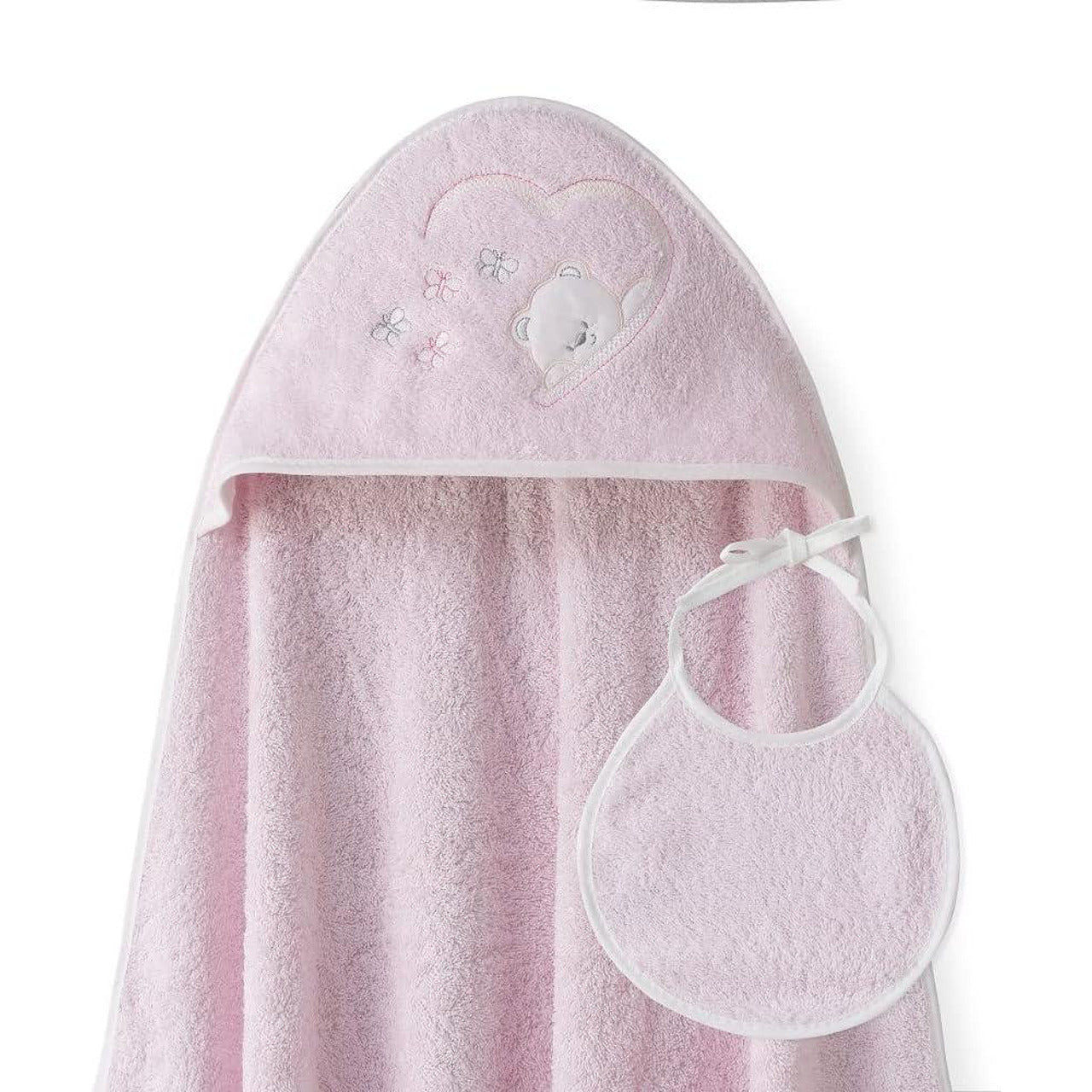 Комплект Бебешка Хавлия С Лигавник 100x100 См. Oso Mariposas Pink Interbaby