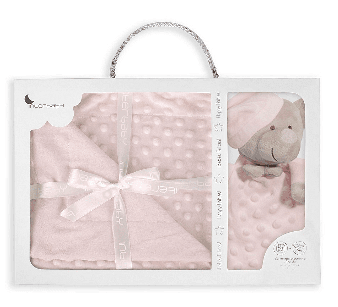 Комплект Бебешко Одеяло 80x110см С Играчка Dou Dou Pink Interbaby