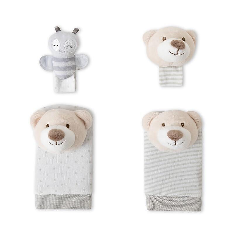 Комплект Дрънкалки Ръкавички Osito Grey Interbaby