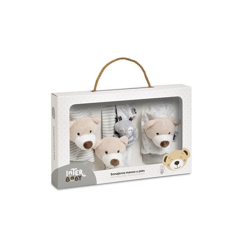 Комплект Дрънкалки Ръкавички Osito Grey Interbaby