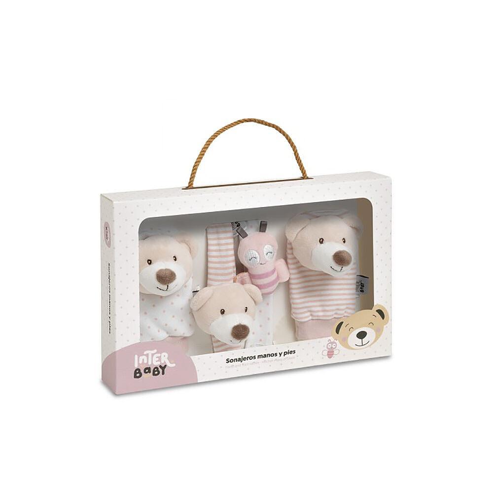 Комплект Дрънкалки Ръкавички Osito Pink Interbaby