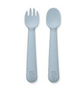Комплект Силиконови Прибори За Хранене Blue Grey Interbaby