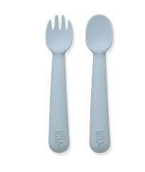 Комплект Силиконови Прибори За Хранене Blue Grey Interbaby