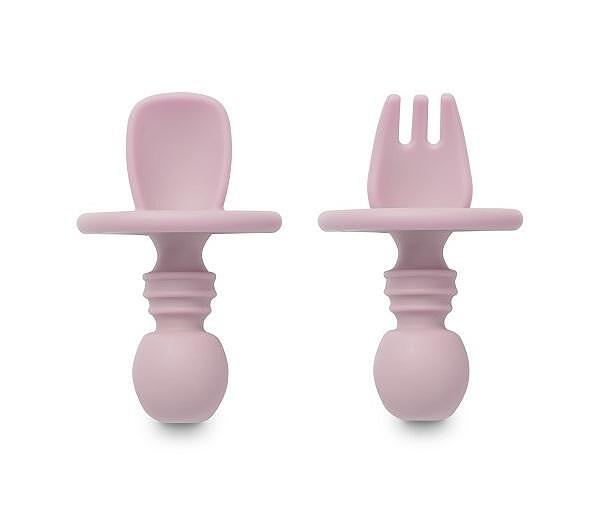 Комплект Силиконови Прибори За Хранене Anti Choking Dark Pink Interbaby