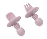 Комплект Силиконови Прибори За Хранене Anti Choking Dark Pink Interbaby