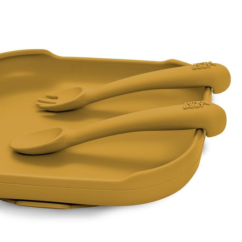 Комплект Силиконови Прибори За Хранене Earth Ocher Interbaby