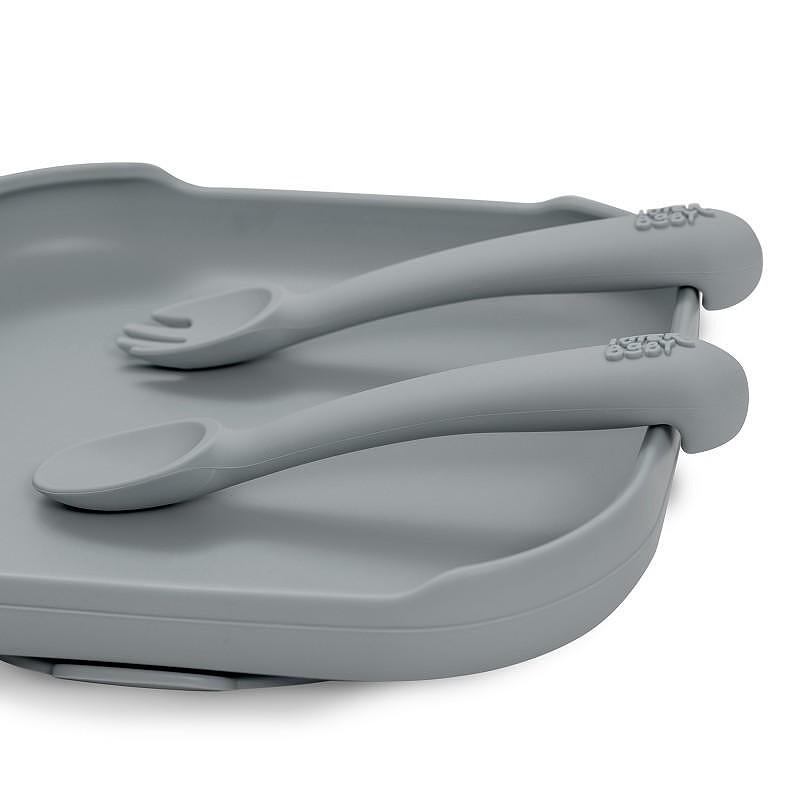 Комплект Силиконови Прибори За Хранене Petrol Grey Interbaby