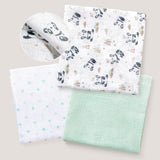 Муселинови Пелени 80х80 См 3бр Panda Green Interbaby