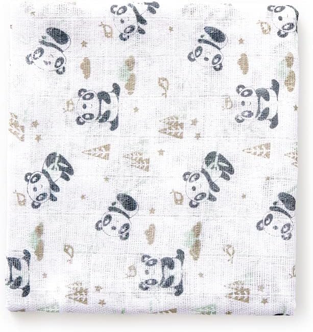 Муселинови Пелени 80х80 См 3бр Panda Green Interbaby