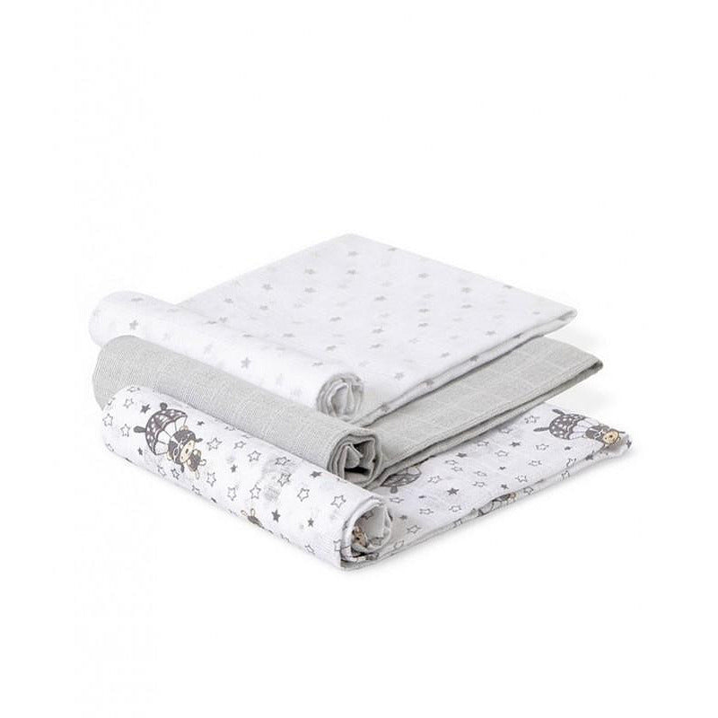Муселинови Пелени 80х80 См 3бр Paracaidista Grey Interbaby