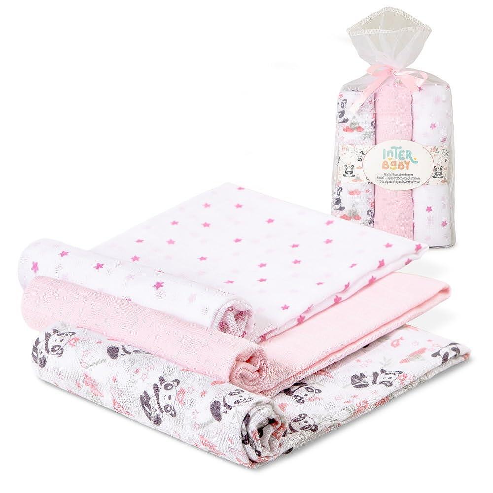 Муселинови Пелени 80х80 См 3бр Paracaidista Pink Interbaby
