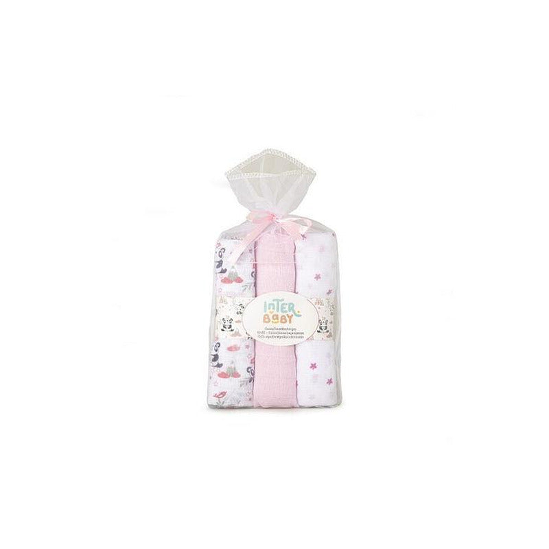Муселинови Пелени 80х80 См 3бр Paracaidista Pink Interbaby