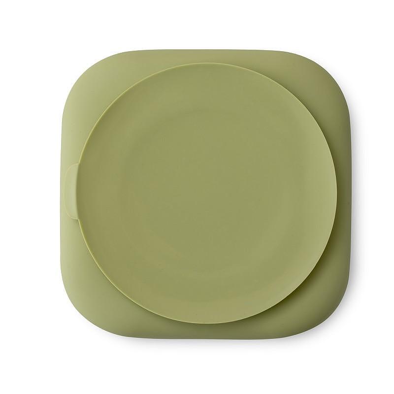 Силиконова Чиния Плато С Вакуум Blue Grey 005 74 Interbaby