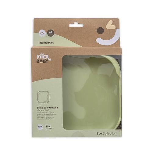 Силиконова Чиния Плато С Вакуум Blue Grey 005 74 Interbaby