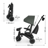 Jazz 3 Сгъваема Триколка Зелена Kinderkraft