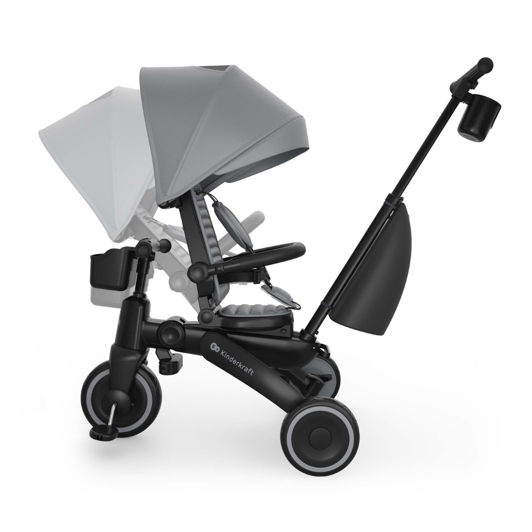 Jazz 3 Сгъваема Триколка Сива Kinderkraft