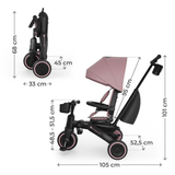 Jazz 3 Сгъваема Триколка Розова Kinderkraft