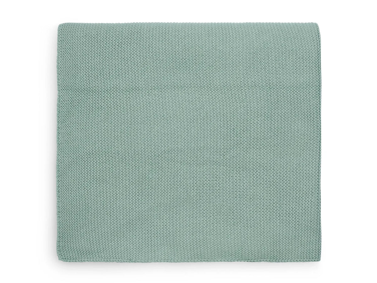 Бебешко Плетено Одеяло 75х100 См Basic Knit Forest Green Jollein