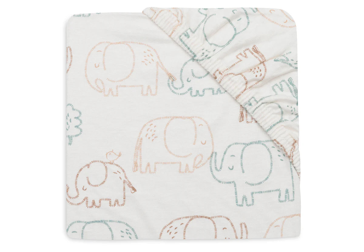 Чаршаф С Ластик 60 120 См Jersey Elephant Tales Jollein