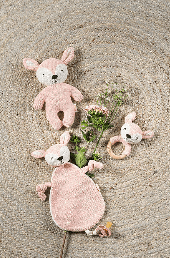 Кърпа Утешител За Залъгалка И Гушкане Deer Pale Pink Jollein