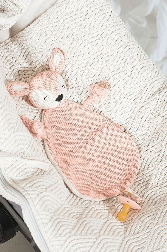 Кърпа Утешител За Залъгалка И Гушкане Deer Pale Pink Jollein