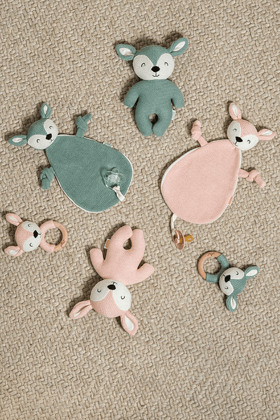 Кърпа Утешител За Залъгалка И Гушкане Deer Ash Green Jollein